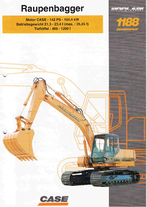 Excavatrice sur chenilles Case Poclain 1188 LC