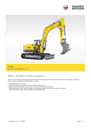 Excavatrice sur chenilles Wacker Neuson 14504