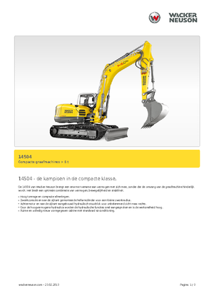 Excavatrice sur chenilles Wacker Neuson 14504