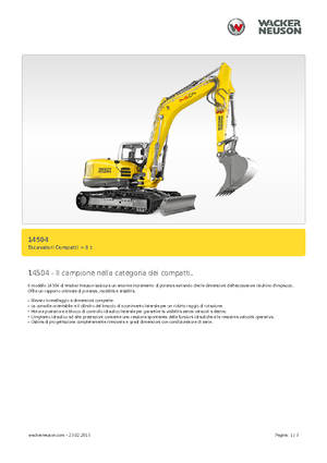 Excavatrice sur chenilles Wacker Neuson 14504