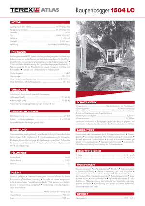 Excavatrice sur chenilles Atlas 1504 LC