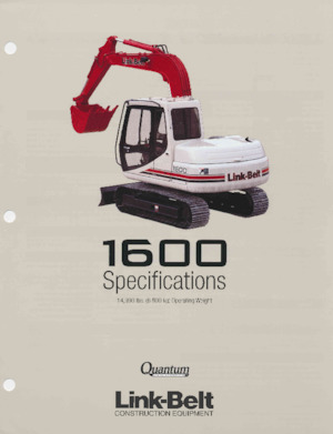 Excavatrice sur chenilles Link-Belt 1600