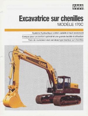 Excavatrice sur chenilles Case 170C