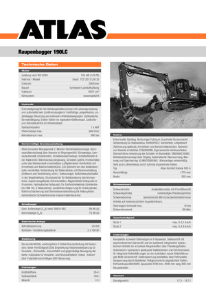 Excavatrice sur chenilles Atlas 190 LC