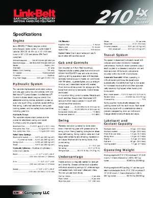 Excavatrice sur chenilles Link-Belt 210 LX Road Builder