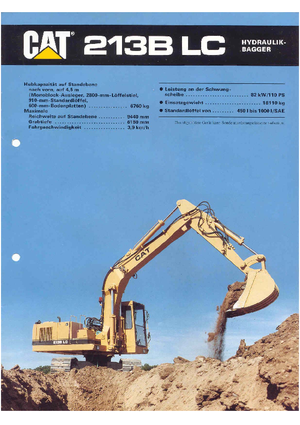 Excavatrice sur chenilles Caterpillar 213B LC