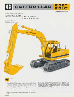 Excavatrice sur chenilles Caterpillar 213LC
