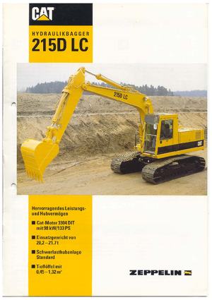 Excavatrice sur chenilles Caterpillar 215 D LC