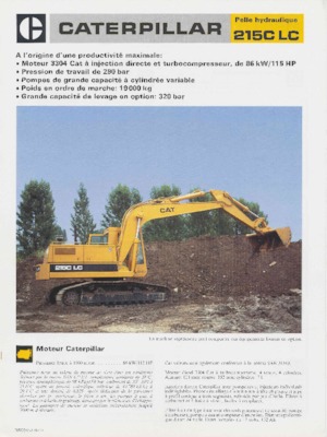 Excavatrice sur chenilles Caterpillar 215LC