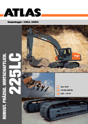 Excavatrice sur chenilles Atlas 225 LC