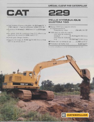 Excavatrice sur chenilles Caterpillar 229