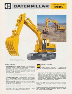 Excavatrice sur chenilles Caterpillar 235