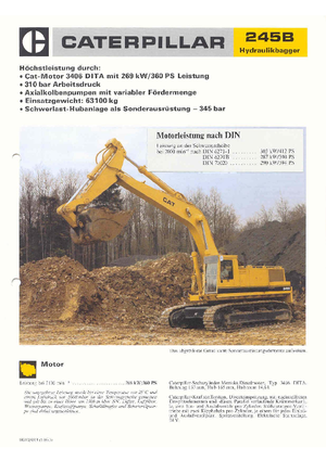 Excavatrice sur chenilles Caterpillar 245 B