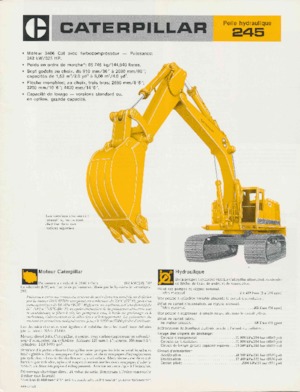 Excavatrice sur chenilles Caterpillar 245