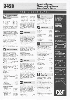 Excavatrice sur chenilles Caterpillar 245 D