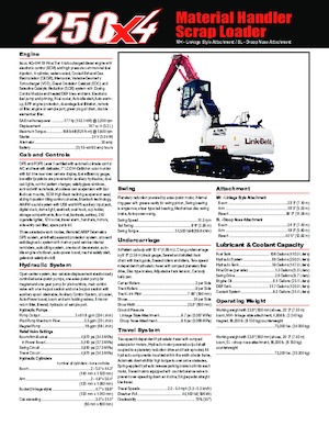 Manipulateurs de matériaux Link-Belt 250 X4 SL