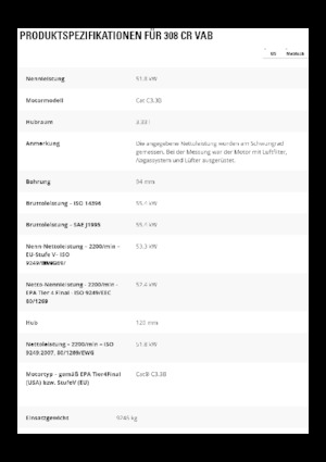 Excavatrice sur chenilles Caterpillar 308 CR VAB