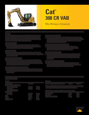 Excavatrice sur chenilles Caterpillar 308 CR VAB