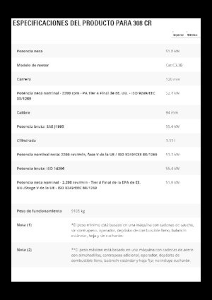 Excavatrice sur chenilles Caterpillar 308CR