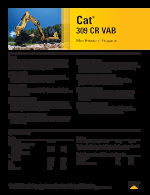 Excavatrice sur chenilles Caterpillar 309CR VAB