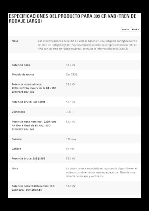 Excavatrice sur chenilles Caterpillar 309CR VAB