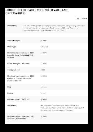 Excavatrice sur chenilles Caterpillar 309CR VAB