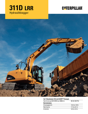 Excavatrice sur chenilles Caterpillar 311D LRR