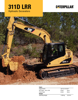 Excavatrice sur chenilles Caterpillar 311D LRR
