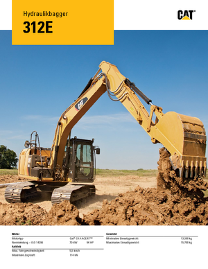 Excavatrice sur chenilles Caterpillar 312E L