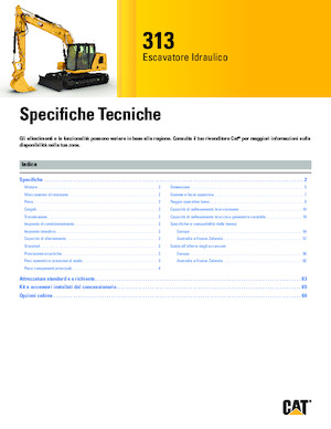 Excavatrice sur chenilles Caterpillar 313