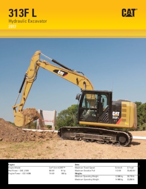 Excavatrice sur chenilles Caterpillar 313F L  