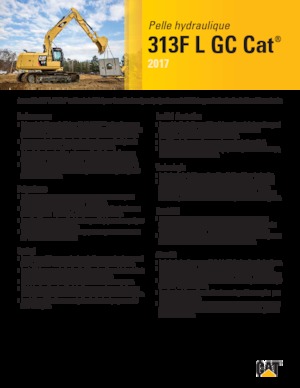 Excavatrice sur chenilles Caterpillar 313F L GC