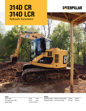 Excavatrice sur chenilles Caterpillar 314D LCR