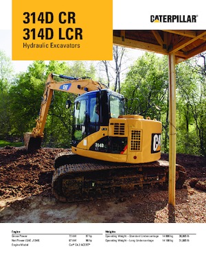 Excavatrice sur chenilles Caterpillar 314D CR