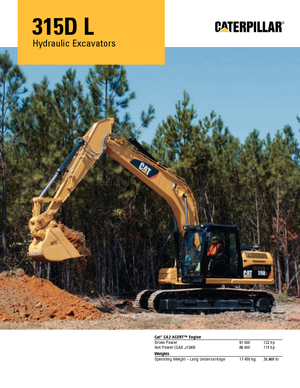 Excavatrice sur chenilles Caterpillar 315D L