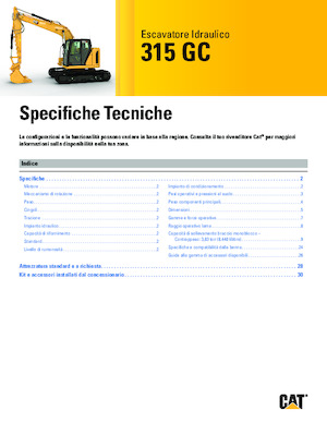 Excavatrice sur chenilles Caterpillar 315 GC