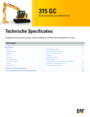 Excavatrice sur chenilles Caterpillar 315 GC