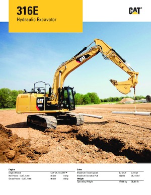 Excavatrice sur chenilles Caterpillar 316E