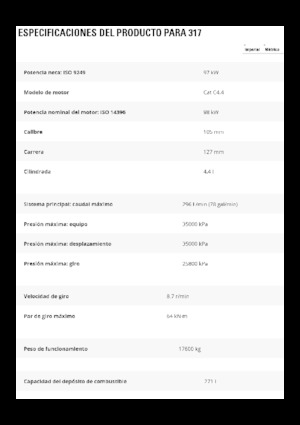Excavatrice sur chenilles Caterpillar 317