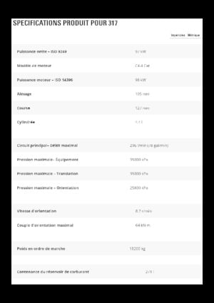 Excavatrice sur chenilles Caterpillar 317