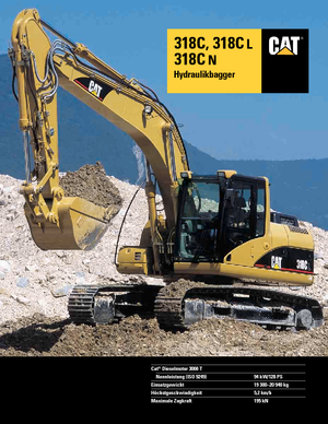 Excavatrice sur chenilles Caterpillar 318 C L
