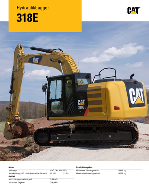 Excavatrice sur chenilles Caterpillar 318E L