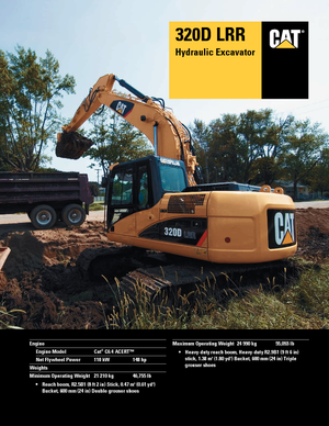 Excavatrice sur chenilles Caterpillar 320D LRR