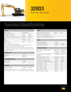 Excavatrice sur chenilles Caterpillar 320D3