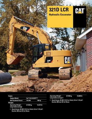 Excavatrice sur chenilles Caterpillar 321D LCR