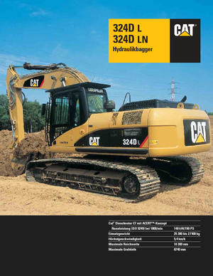 Excavatrice sur chenilles Caterpillar 324D LN