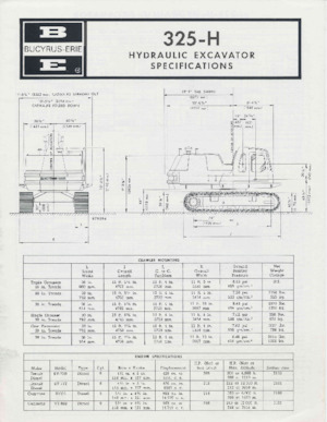 Excavatrice sur chenilles Bucyrus 325-H