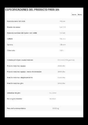 Excavatrice sur chenilles Caterpillar 326