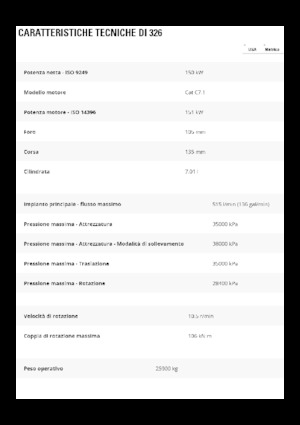 Excavatrice sur chenilles Caterpillar 326