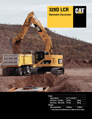 Excavatrice sur chenilles Caterpillar 328D LCR